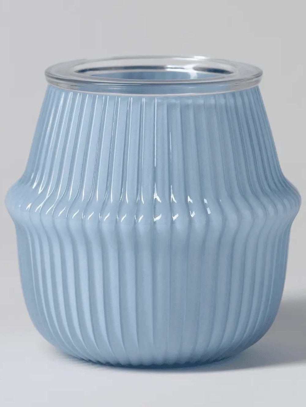 Scentsy Gossamer Light Blue Ribbed Ceramic Warmer